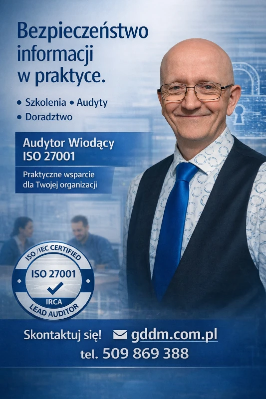Dariusz Gołębiowski – Audytor Wiodący ISO 27001